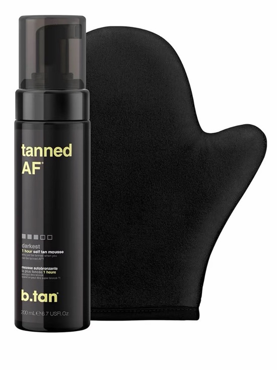 B.Tan Other - b.tan Tanned AF Self Tan Mousse Bundle with Applicator Mitt Darkest Tan NWT
